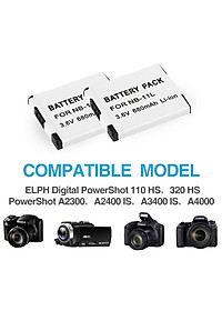 Pin Cho Máy Ảnh Canon Li-ion 3.6V 680mAh 2.4Wh NB-11L