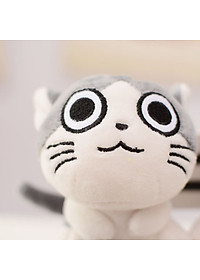 Móc khóa gấu bông mèo Chii (11 cm) - Mẫu 2, Màu Xám
