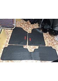 Thảm lót sàn cao su đúc  cho xe Hyundai i10 cao cấp mẫu chữ đỏ