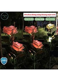 Đèn hoa hồng năng lượng mặt trời ED04 SolaZ trang trí sân vườn, tự động phát sáng, 0 đồng tiền điện