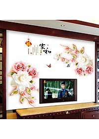 Decal dán tường Hoa mẫu đơn PEONY 3D CH2002 160 x 100 cm