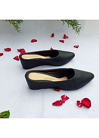 Sục nữ da bò  đế xuồng 5cm  màu đen Trường Hải da mềm mại không bong tróc SN135 CÓ SIZE LỚN