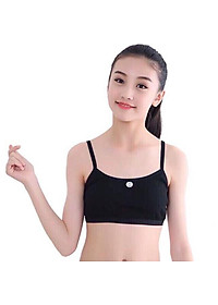 Áo lá học sinh 2 dây - áo lá có mút không gọng áo lót cho bé gái tuổi dậy thì lớp 6 màu trắng màu đen màu xám màu hồng