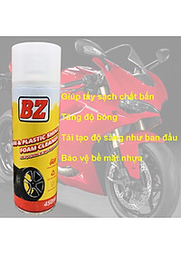 [Tặng Kèm Khăn Lau] Chai xịt phục hồi nhựa nhám BZ 450ml, phục hồi nhựa đen phai màu, bạc màu, xịt bóng vỏ lốp xe