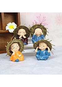 Bộ tượng 4 chú tiểu-tượng phật phong thủy,trang trí xe ô tô