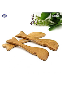 COMBO 2 Dụng Cụ chuyên dụng Mát xa ngón tay, cạo gió ấn huyệt bằng Gỗ Bách Xanh hình cá mập (MH876) Chăm sóc sức khỏe