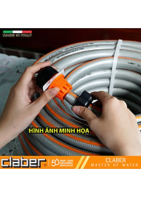 Khớp nối ống nước nhựa đa năng Claber 8620, sản xuất tại Ý, nối ống phi 15-19mm, nhựa ABS
