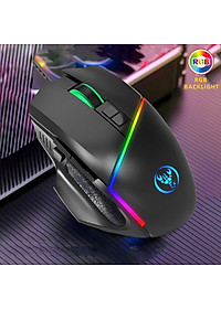 Chuột Gaming macro A876 Led RGB 6400dpi cho máy tính laptop hàng nhập khẩu