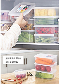 Hộp nhựa cao cấp bảo quản thực phẩm hình chữ nhật 830ml - Hàng nội địa Nhật