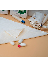 Khăn Mặt Tơ Tằm Cao Cấp SenSilk - 30*40cm - Quà Tặng Sức Khỏe - 100% Lụa Tơ Tằm Đũi
