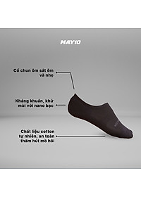 Tất- vớ nam cổ NGẮN chất liệu cotton thoáng khí May 10 mã 11050122047