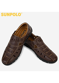 Giày Rọ Nam Da Bò SUNPOLO STA680 (Đen, Nâu)
