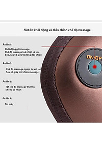 Gối Massage Hồng Ngoại 8 Bi Nhật Bản Có Đảo Chiều- Nâng Cao Sức Khoẻ- Kèm Đầu Cắm Sạc Trên Oto- Hàng Chính Hãng MINIIN