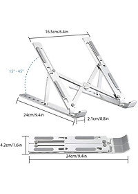 Giá đỡ Aluminum hợp kim nhôm cho Macbook laptop 10 inch đên 15.6 inch hiệu HOTCASE giúp tản nhiệt thiết kế nhôm nguyên khối - Hàng nhập khẩu