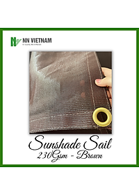 Lưới che nắng 80% may viền khuy sẵn - Màu Nâu (Nhiều kích thước)
