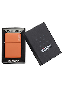 Bật Lửa Zippo Orange Matte with Zippo Logo 231ZL