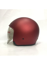 Nón bảo hiểm 3/4 kính âm Royal M139 Đỏ Đô Nhám cao cấp Lót tháo rời, che hết mặt