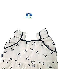 Đầm bé gái họa tiết Cherry nhí đen dây đũi xược - AICDBGMVZEKN - AIN Closet