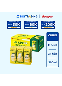 Thùng 24 hộp Sữa chuối 200ml nhãn hiệu Binggrae