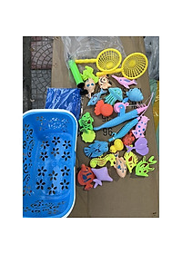 Đồ Chơi Câu Cá Cho Bé Nam Châm 28 Chi Tiết Có Bể Phao Tặng Kèm Đồ Bơm Tay - Bộ Câu Cá Cho Bé Trò Chơi Giải Trí