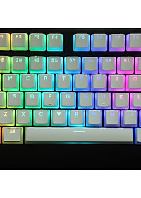 108 Keys Keycaps Double Shot PBT Pudding Keycap Set DIY for Cherry MX RGB Mechanical Keyboard, show more dazzling RGB lamp effect.
