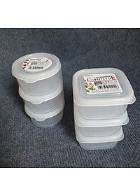 Combo 6 hộp đựng đồ ăn dặm NAKAYA Nhật Bản (3 hộp tròn 180ml + 3 hộp vuông 200ml)