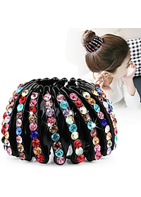 Kẹp búi tóc Hàn Quốc đính đá cao cấp sang trọng - cặp tóc tổ chim đính đá sang trọng ( giao màu ngẫu nhiên như hình )