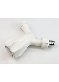 Bộ 3 vòi hồ tay núm tròn nhựa PP trắng, thân ngắn, ren 21-27mm Eurolife EL-HN05 (Trắng) (3 cái)