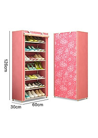 Tủ Vải Đựng Giày Dép 7 Tầng Họa Tiết Nhiều Màu