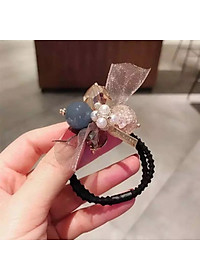 Dây buộc tóc nữ pha lê cao cấp [Set 5 dây] NASI sang trọng dễ thương phong cách hàn quốc thun cột tóc nữ co giãn tốt phụ kiện tóc