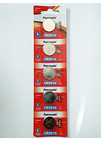 Vỉ 5 viên Pin nút Panasonic 3V CR-2016/5BE - Hàng chính hãng