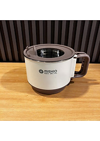 Nồi Lẩu Điện Mini 1.5L Mishio MK392 600W lòng nồi inox 304 không gỉ sét - hàng chính hãng