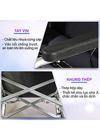 Xe lăn tay có đệm kèm bô vệ sinh, cho người già người bệnh, chấn thương gặp khó khăn trong việc đi lại S213-3+D