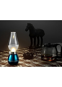 Đèn Dầu Cảm Ứng Điện Tử LED Thổi Bật/Tắt, Sử Dụng Pin Sạc (Giao màu ngẫu nhiên)