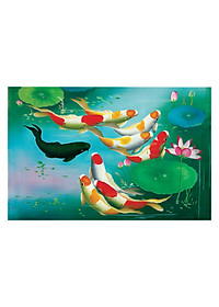Tranh xếp Hình Tia Sáng  Cá Chép Hóa Rồng (925 Mảnh Ghép)