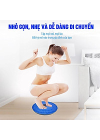 Đĩa xoay eo tập thể dục 360 độ bàn xoay tập cơ bụng cho eo thon tại nhà và phòng gym có hạt massage bàn chân