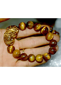 Vòng tay chuỗi đá mắt hổ tỳ hưu-nhiều cỡ ly