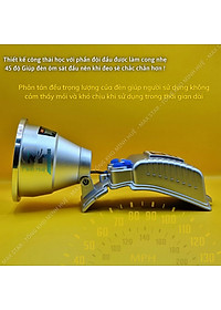 Đèn pin đội đầu siêu sáng XJ 9158 chiếu xa 1000m tích điện 12 giờ đổi 3 màu tặng kèm dây đeo đầu thay thế Đèn đội đầu