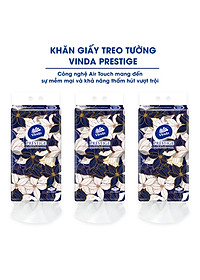 [3 GÓI KHĂN TREO TƯỜNG TẶNG 1 MÓC TREO] Khăn giấy treo tường cao cấp Vinda Prestige 4D 3 lớp 212 tờ