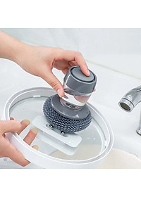 Dụng Cụ Chà Xoong Nồi Đa Năng Cầm Tay Siêu Sạch - Có Ngăn Đựng Nước Rửa Chén Tiện Lợi
