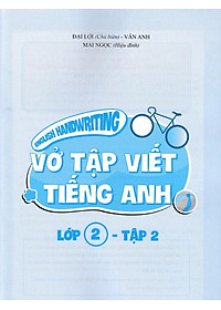 Sách English Handwriting - Vở Tập Viết Tiếng Anh Lớp 2 - Tập 2
