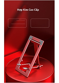 Giá Đỡ Để Bàn Cho Điện Thoại, iPad, Máy Tính Bảng  Hàng Chính Hãng KitAcoom - Chất Liệu Hợp Kim Nhôm Cao Cấp Có Thể Gấp Gọn Và Mang Theo Tiện Dụng 