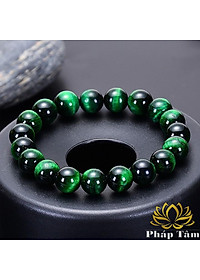 Vòng Tay Đá Mắt Hổ Xanh Lục Cao Cấp Hạng A - Tâm Phong Thủy