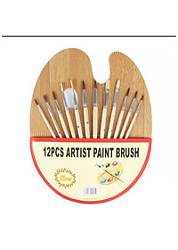 Màu nước Gouache dạng tuýp 12ml Deli 5/12/24 màu-Tặng kèm pallete gỗ 12 cọ