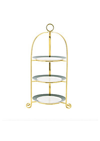 Đĩa bánh 3 tầng trang trí để bàn ăn MORANDI SILK GOLD