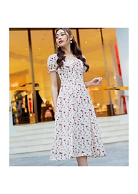 Đầm xòe họa tiết hoa nhí xinh xắn - có lớp lót, nhiều size, form dáng chuẩn, dễ mặc dạo phố, đi làm hay du lịch đẹp