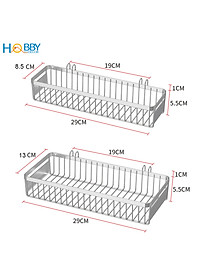 Khay đựng đũa muỗng có 2 móc treo inox 304 Hobby Home Decor KM