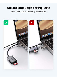 Ugreen UG80888CM401TK SD/TF chuẩn USB 3.1 Type C Đầu đọc thẻ nhớ vỏ nhôm cao cấp - HÀNG CHÍNH HÃNG