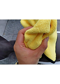 Khăn Lau Xe 2 Lớp Microfiber Siêu Thấm Siêu Mịn 30x60cm