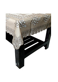 Khăn trải bàn PAULEE 856B, hoa văn sang trọng, nhựa PVC dẻo, không thấm nước